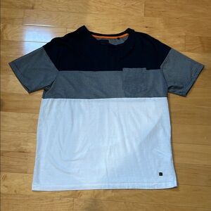 Colorblock T-Shirt in Navy, Gray, and White